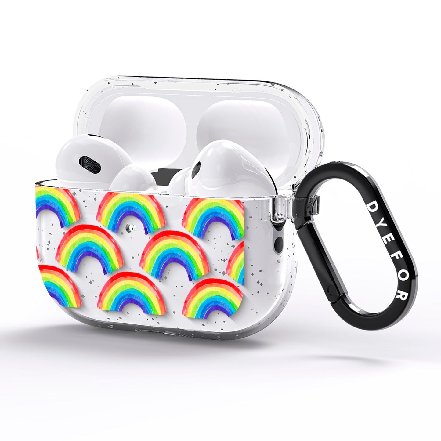 Rainbow AirPods Pro Glitter Case Side Image