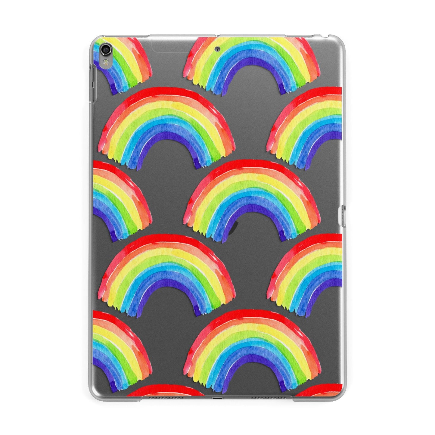 Rainbow Apple iPad Grey Case