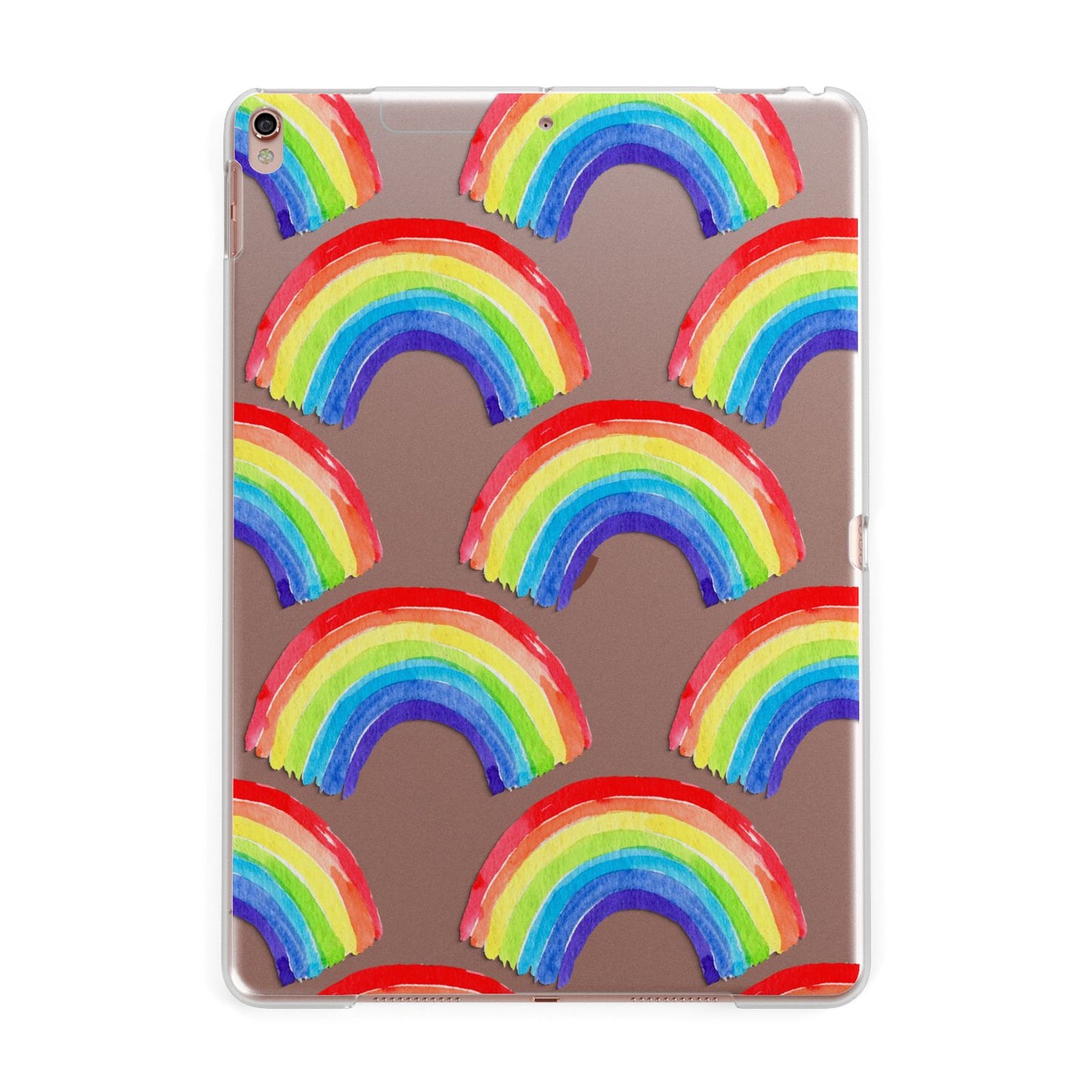 Rainbow Apple iPad Rose Gold Case