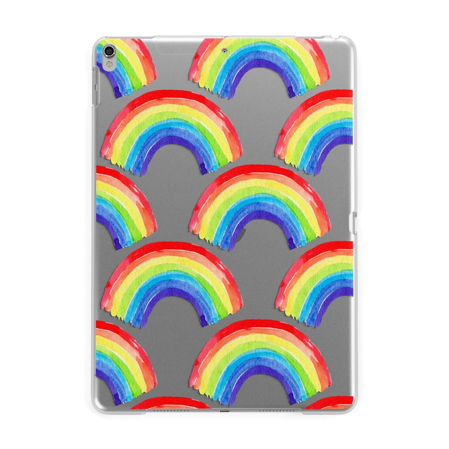 Rainbow Apple iPad Silver Case