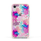Rainbow Fish Apple iPhone XR Impact Case Pink Edge on Silver Phone