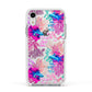Rainbow Fish Apple iPhone XR Impact Case White Edge on Silver Phone