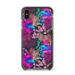 Rainbow Fish Apple iPhone Xs Max Impact Case Black Edge on Black Phone