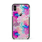 Rainbow Fish Apple iPhone Xs Max Impact Case Black Edge on Silver Phone