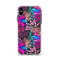 Rainbow Fish Apple iPhone Xs Max Impact Case White Edge on Black Phone