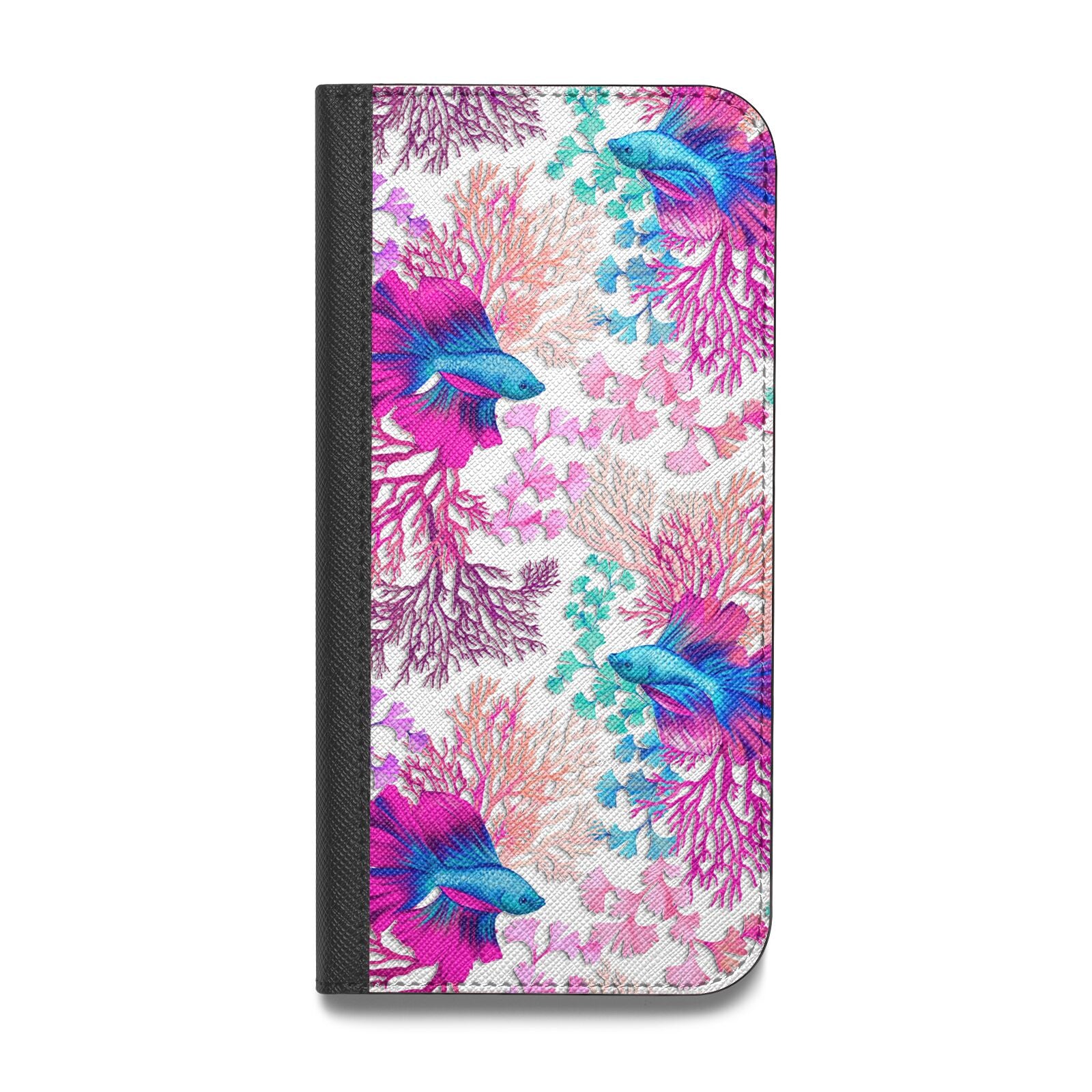 Rainbow Fish Vegan Leather Flip Samsung Case