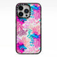 Rainbow Fish iPhone 13 Pro Black Impact Case on Silver phone