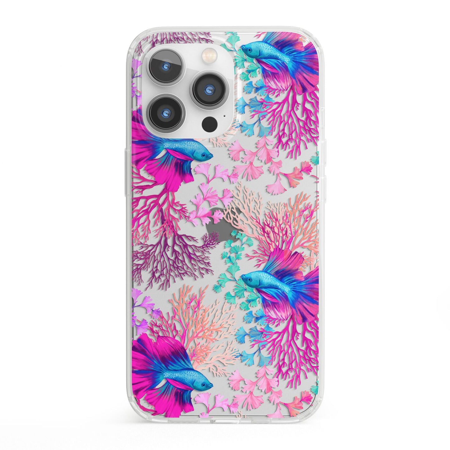 Rainbow Fish iPhone 13 Pro Clear Bumper Case