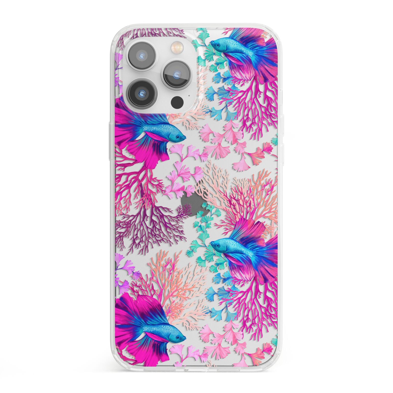 Rainbow Fish iPhone 13 Pro Max Clear Bumper Case