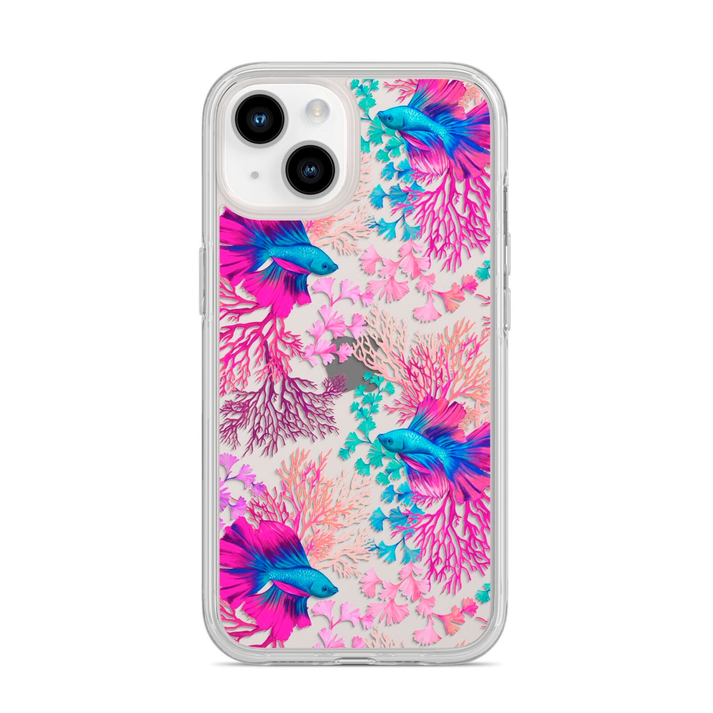 Rainbow Fish iPhone 14 Clear Tough Case Starlight