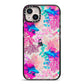Rainbow Fish iPhone 14 Plus Black Impact Case on Silver phone
