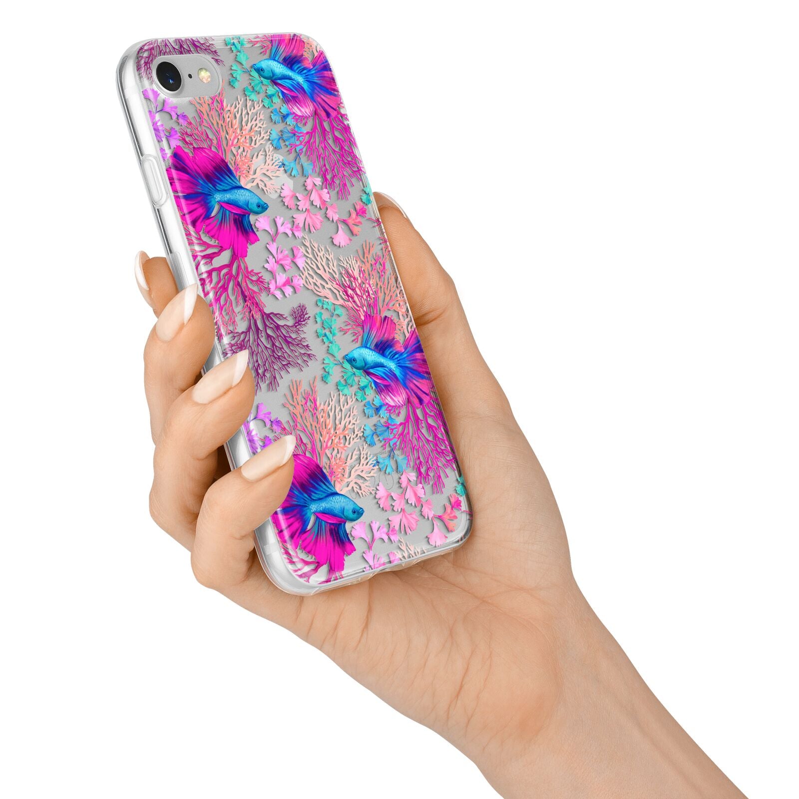 Rainbow Fish iPhone 7 Bumper Case on Silver iPhone Alternative Image