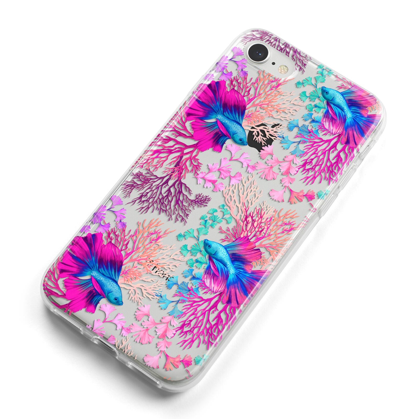 Rainbow Fish iPhone 8 Bumper Case on Silver iPhone Alternative Image