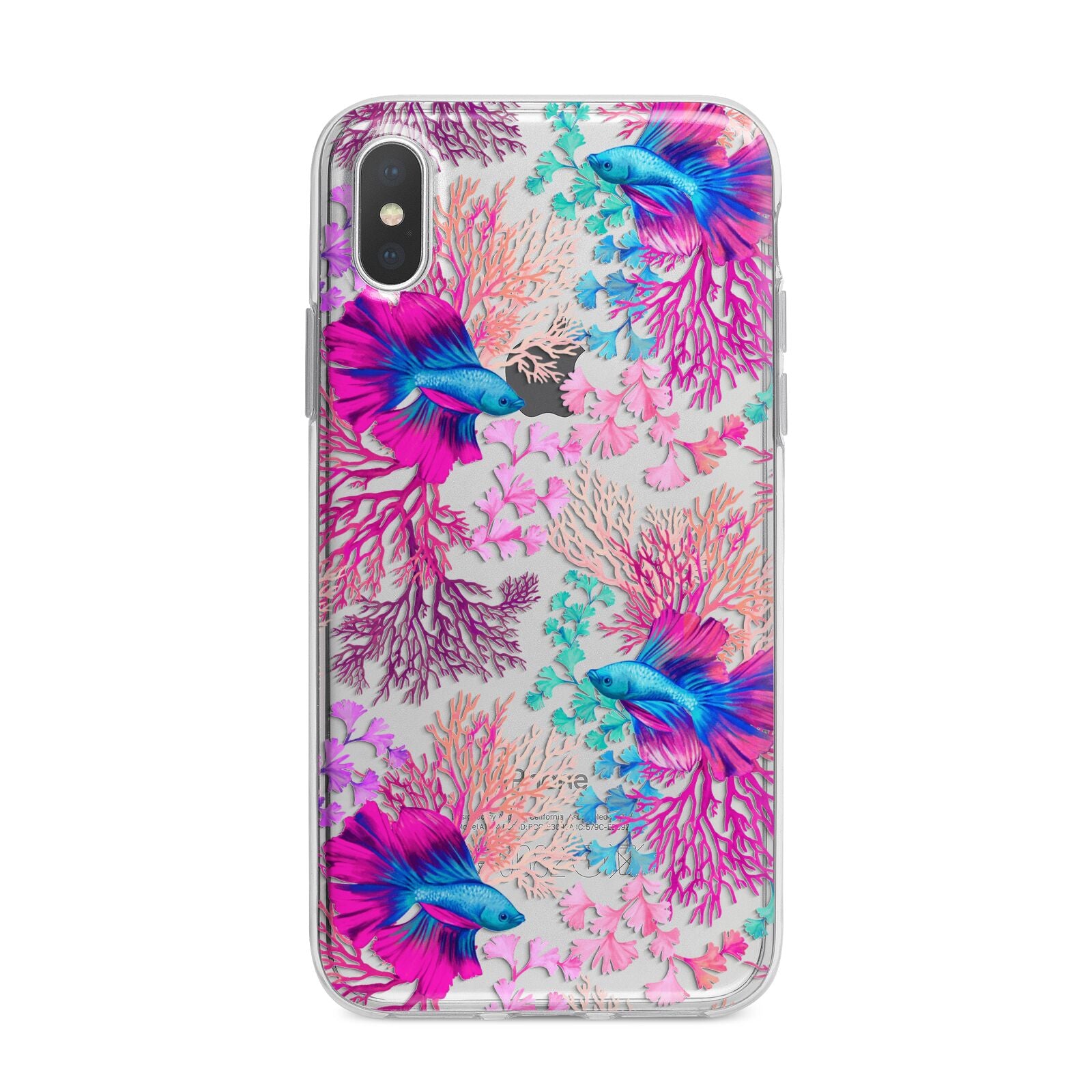 Rainbow Fish iPhone X Bumper Case on Silver iPhone Alternative Image 1