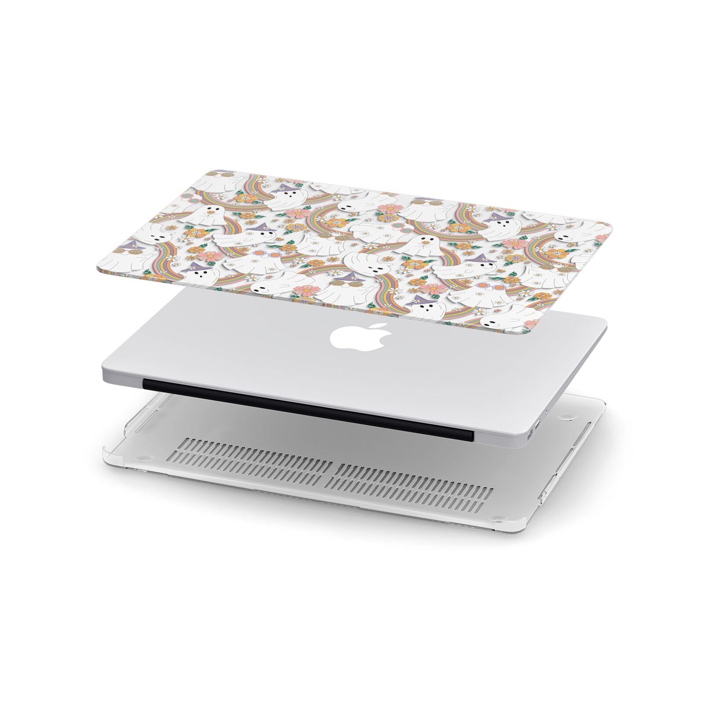 Rainbow Ghost Apple MacBook Case in Detail