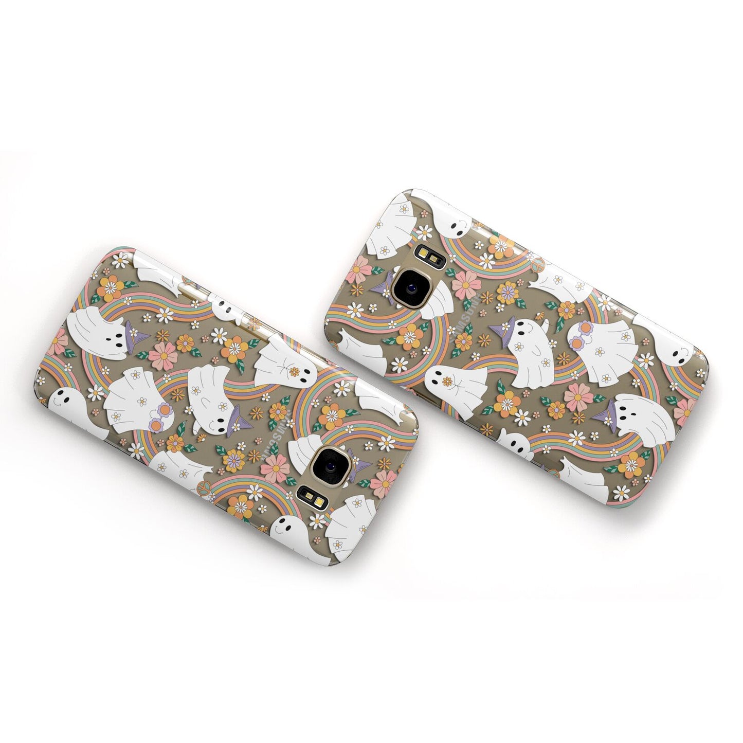 Rainbow Ghost Samsung Galaxy Case Flat Overview