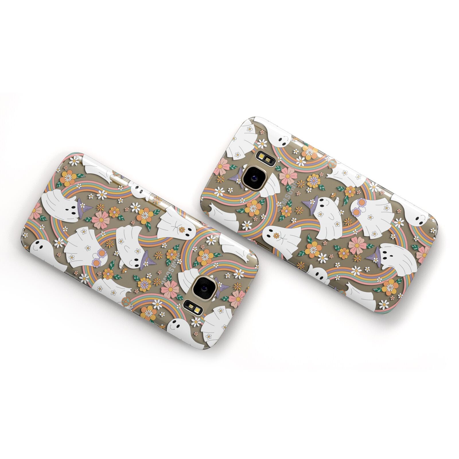 Rainbow Ghost Samsung Galaxy Case Flat Overview