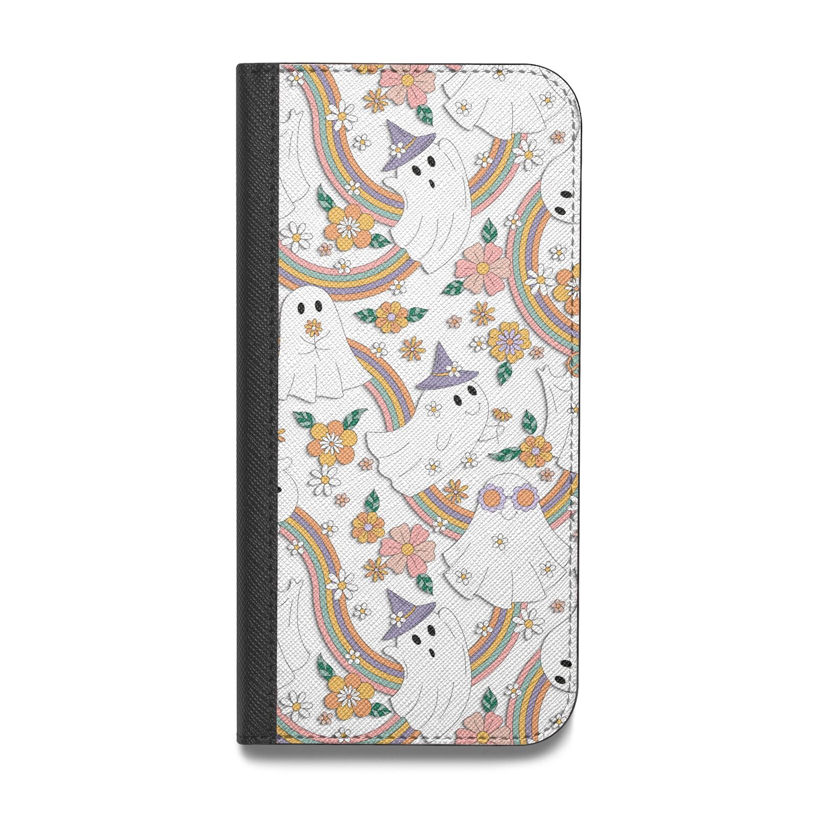 Rainbow Ghost Vegan Leather Flip Samsung Case