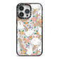 Rainbow Ghost iPhone 14 Pro Max Black Impact Case on Silver phone