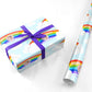 Rainbow Happy Birthday Personalised Personalised Wrapping Paper
