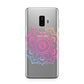 Rainbow Mandala Samsung Galaxy S9 Plus Case on Silver phone