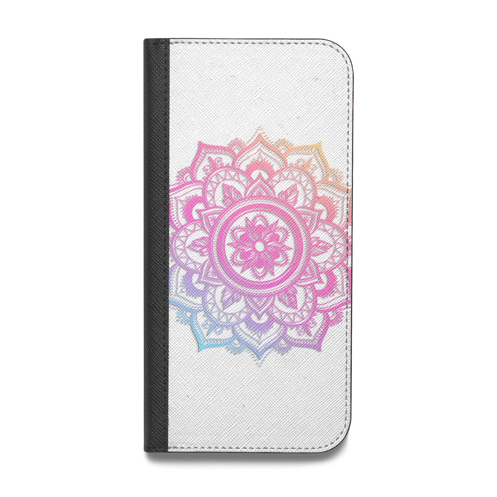 Rainbow Mandala Vegan Leather Flip Samsung Case