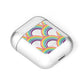 Rainbow Pattern AirPods Case Laid Flat