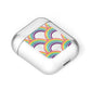 Rainbow Pattern AirPods Case Laid Flat