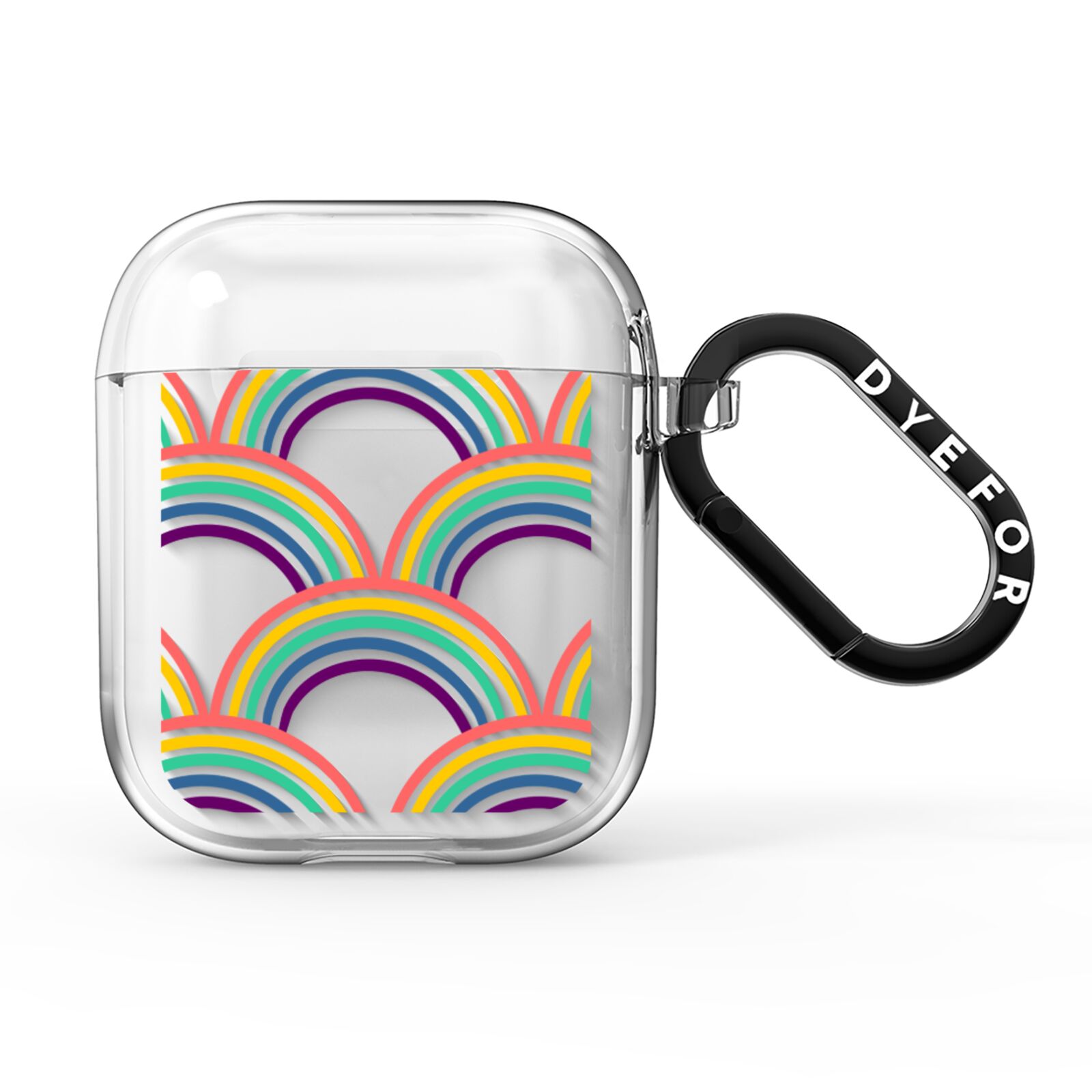 Rainbow Pattern AirPods Clear Case