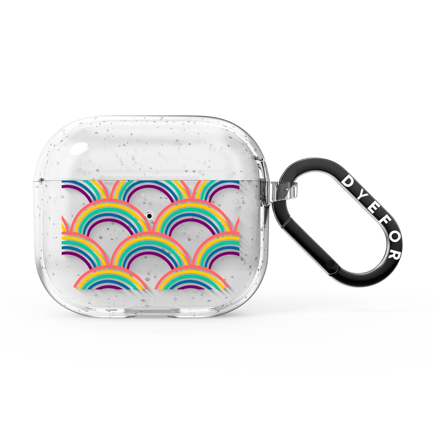 Rainbow Pattern AirPods Glitter Case 3rd Gen