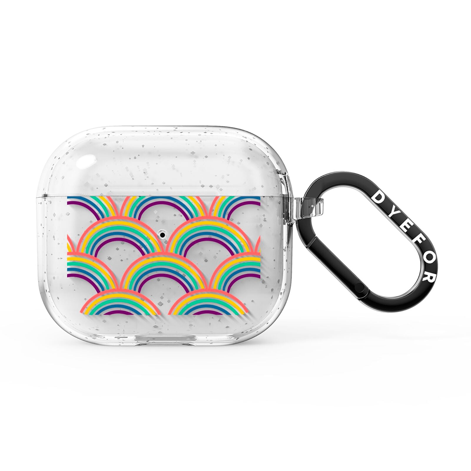 Rainbow Pattern AirPods Glitter Case 3rd Gen