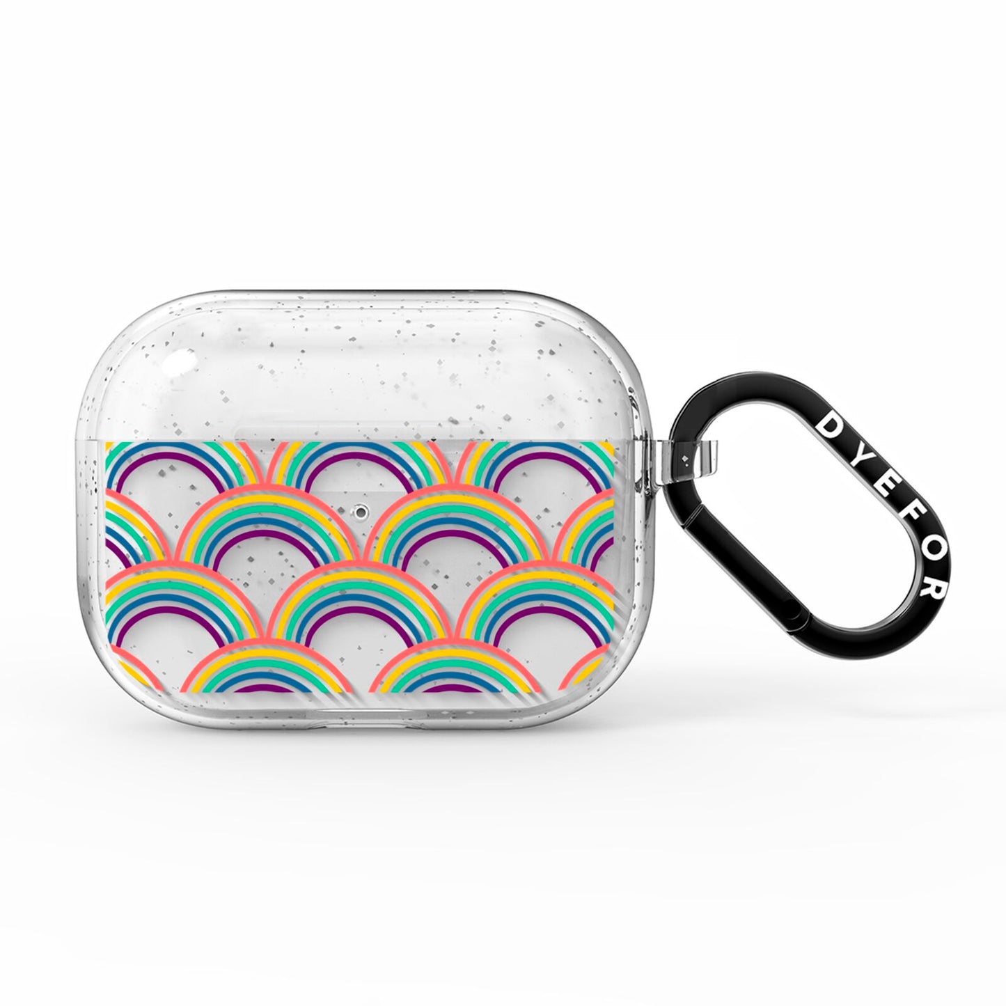 Rainbow Pattern AirPods Pro Glitter Case