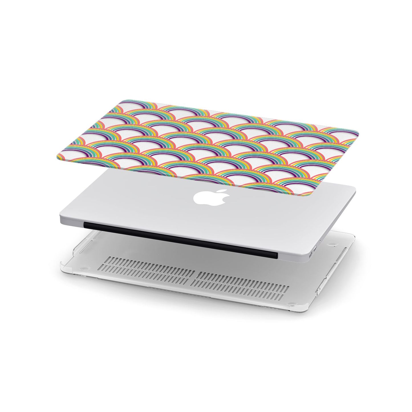 Rainbow Pattern Apple MacBook Case in Detail