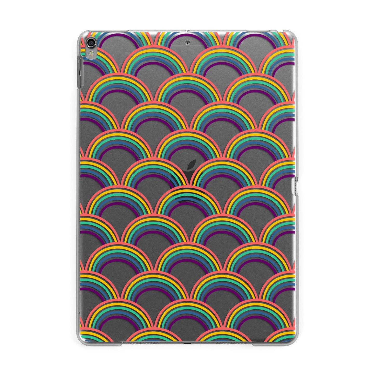 Rainbow Pattern Apple iPad Grey Case