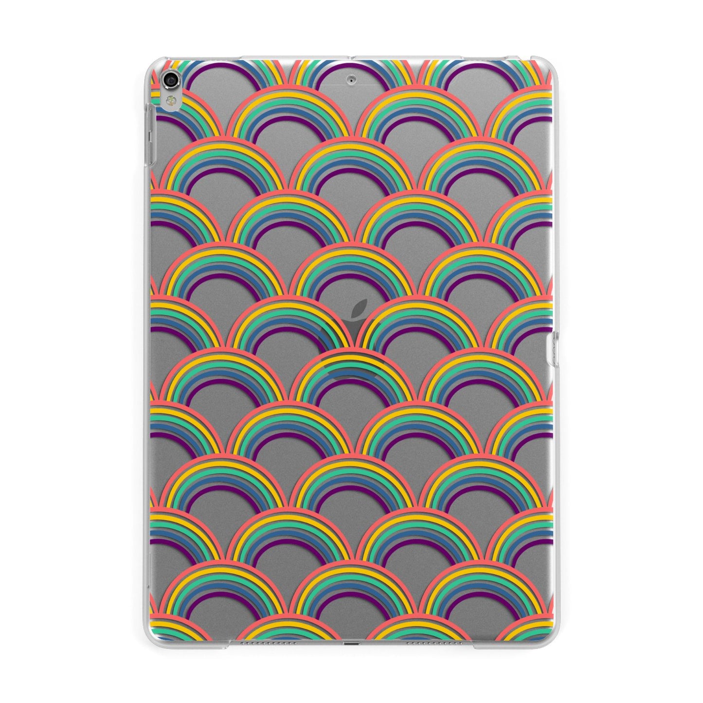 Rainbow Pattern Apple iPad Silver Case