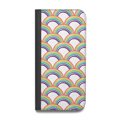 Rainbow Pattern Vegan Leather Flip Samsung Case