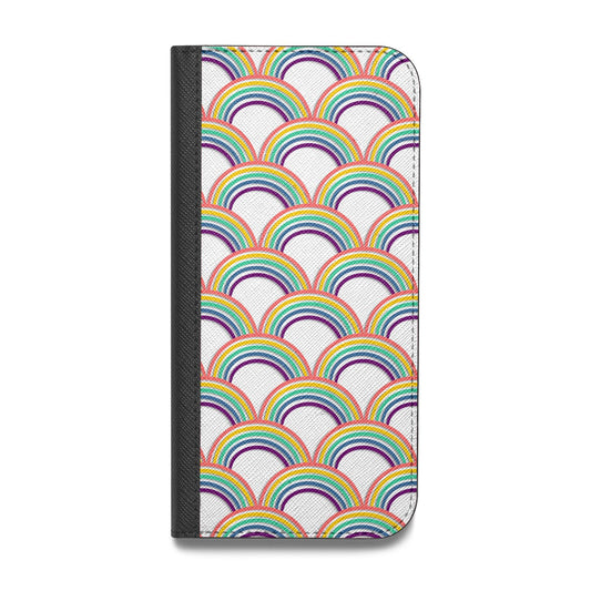Rainbow Pattern Vegan Leather Flip Samsung Case