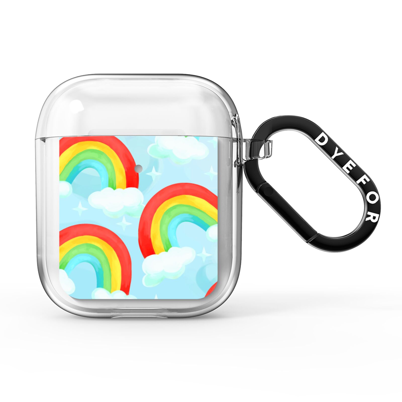 Rainbow Sky AirPods Clear Case