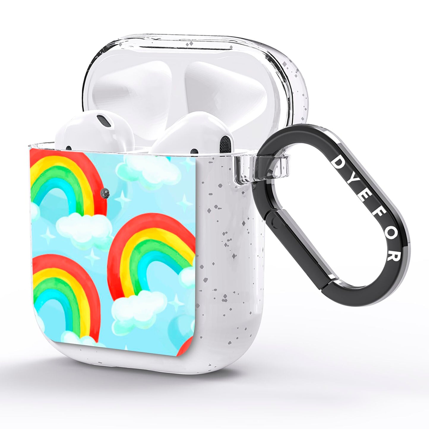 Rainbow Sky AirPods Glitter Case Side Image
