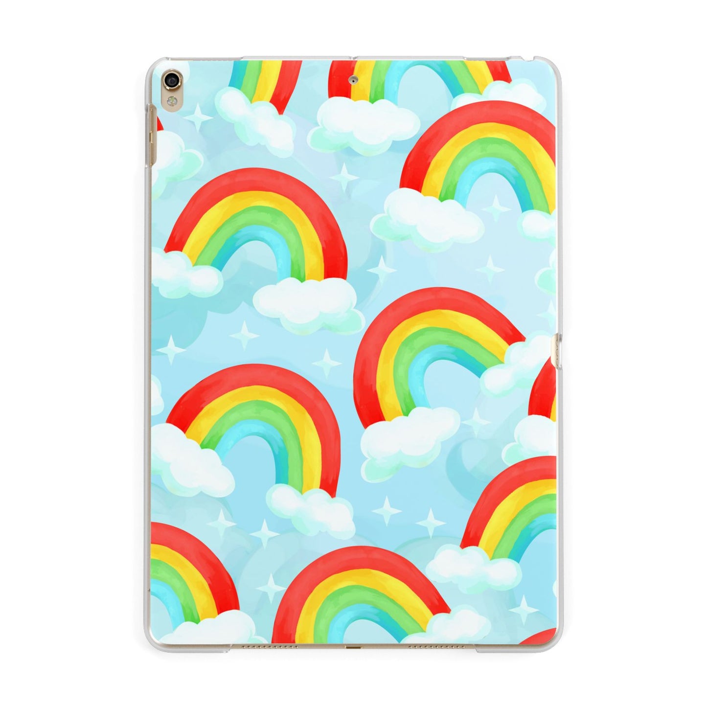 Rainbow Sky Apple iPad Gold Case