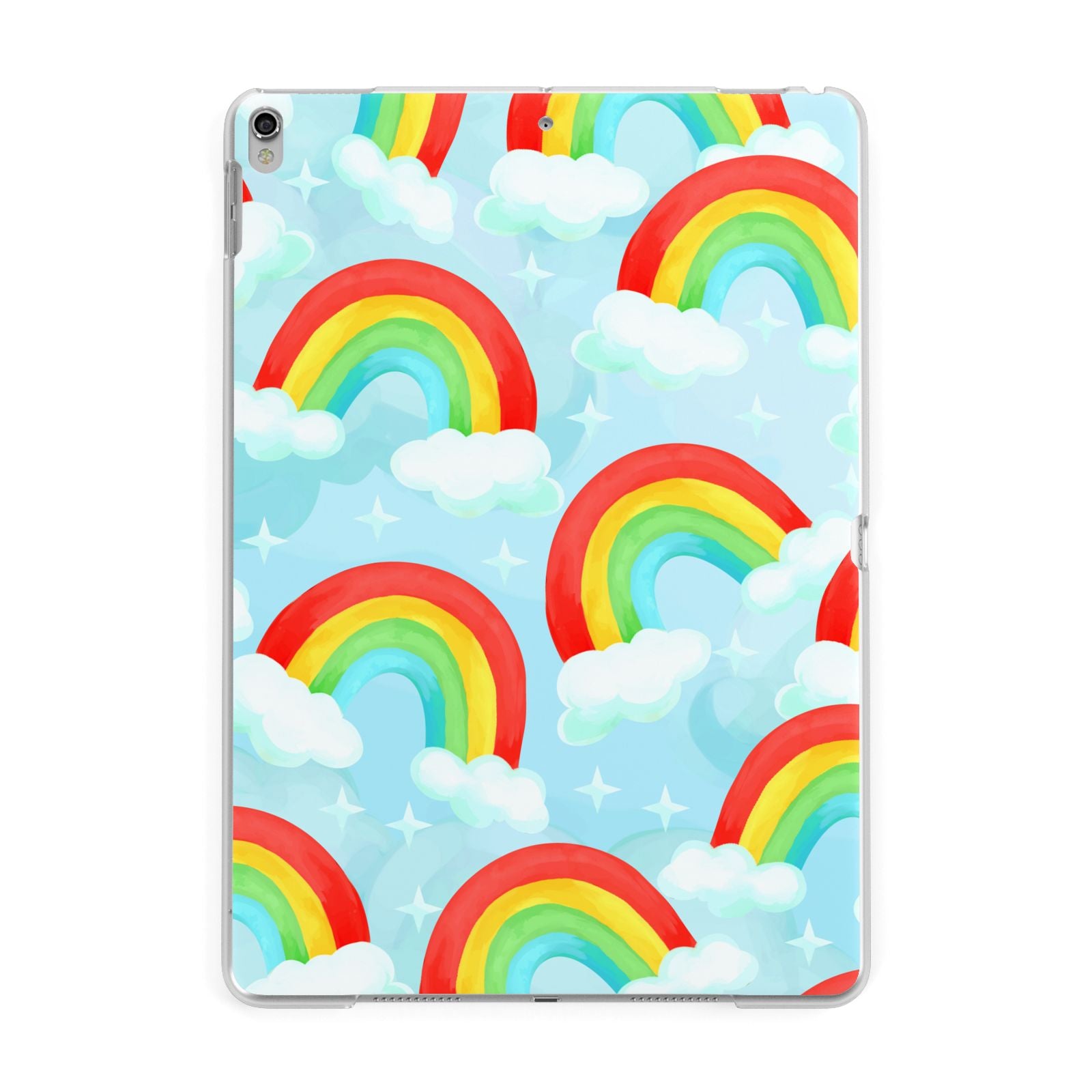 Rainbow Sky Apple iPad Silver Case
