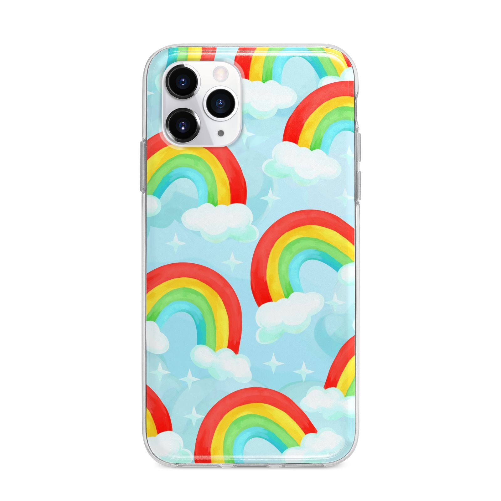 Rainbow Sky Apple iPhone 11 Pro in Silver with Bumper Case