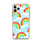 Rainbow Sky Apple iPhone 11 Pro in Silver with Pink Impact Case