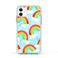 Rainbow Sky Apple iPhone 11 in White with White Impact Case