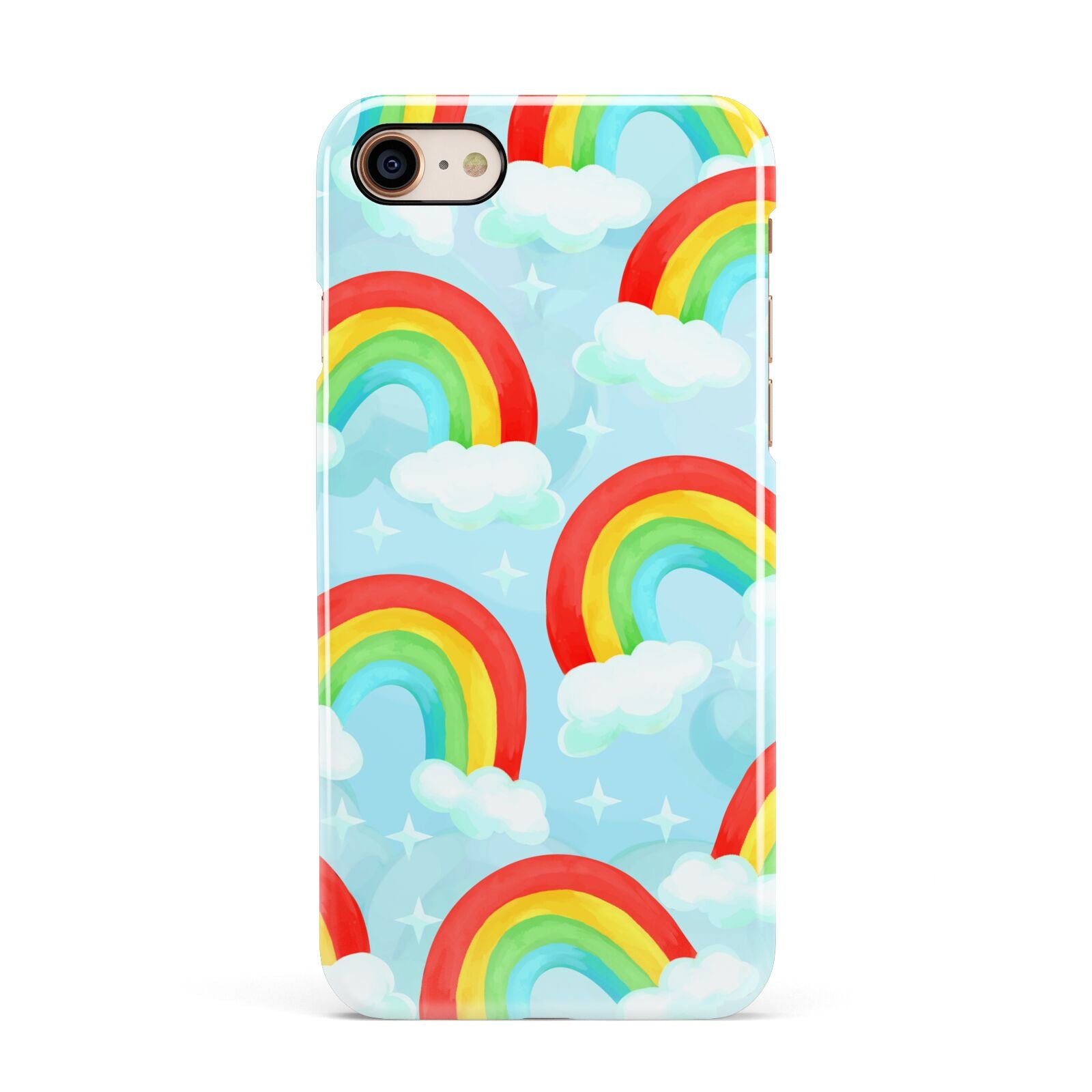 Rainbow Sky Apple iPhone 7 8 3D Snap Case