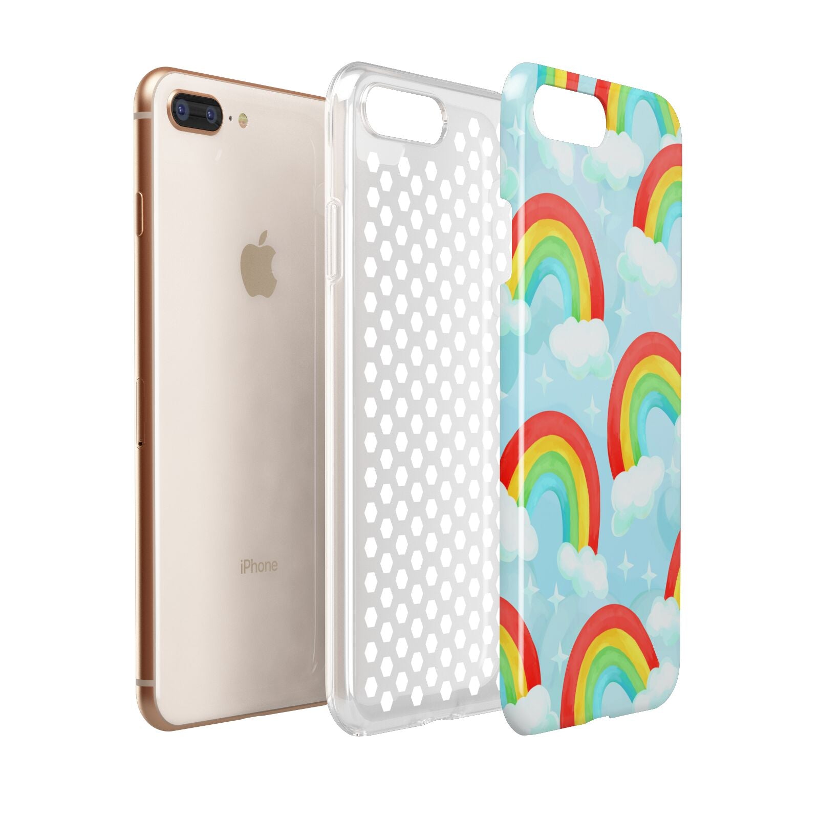 Rainbow Sky Apple iPhone 7 8 Plus 3D Tough Case Expanded View