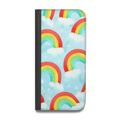 Rainbow Sky Vegan Leather Flip iPhone Case