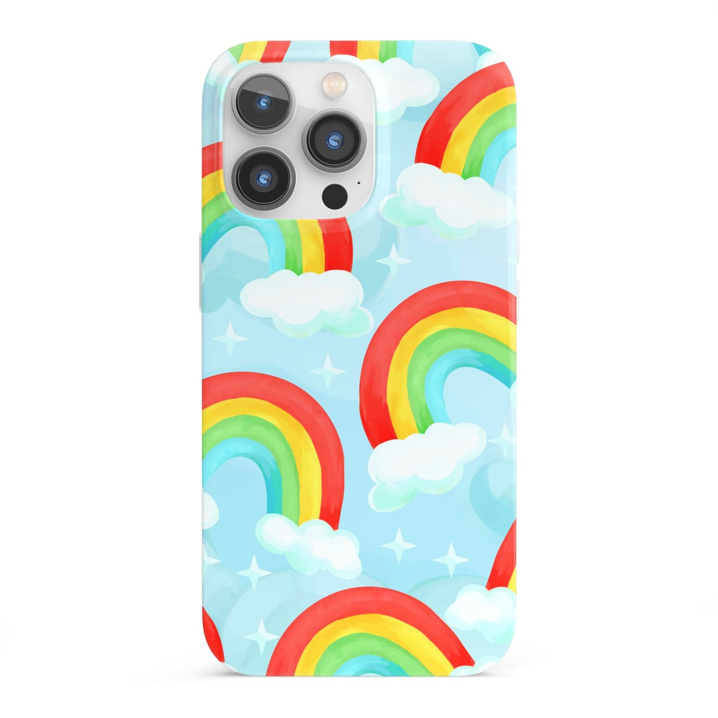 Rainbow Sky iPhone 13 Pro Full Wrap 3D Snap Case