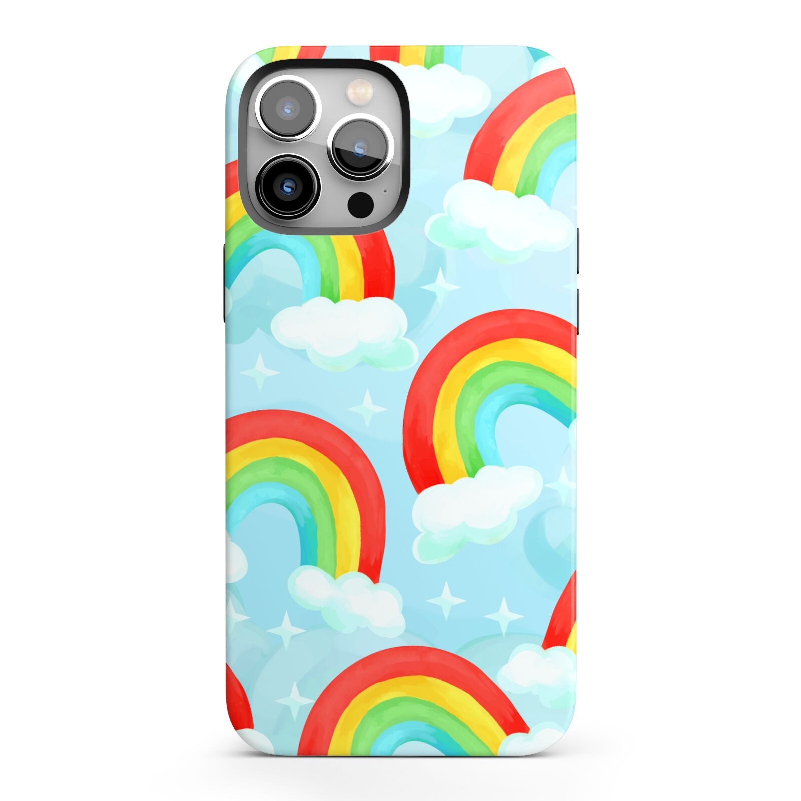 Rainbow Sky iPhone 13 Pro Max Full Wrap 3D Tough Case