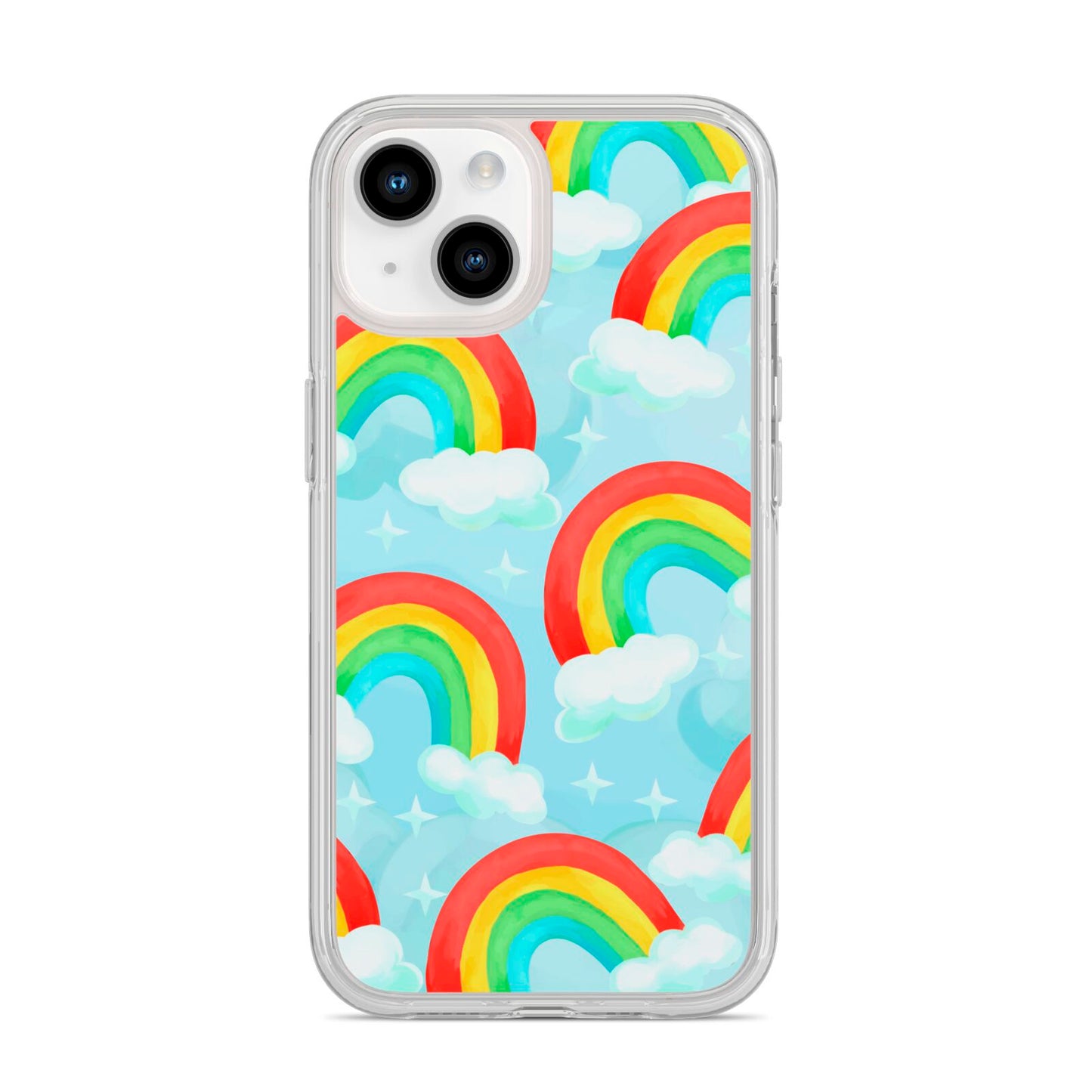 Rainbow Sky iPhone 14 Clear Tough Case Starlight